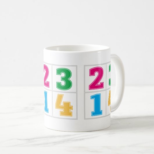 Mug Série numérique 1234 (Devant droit)