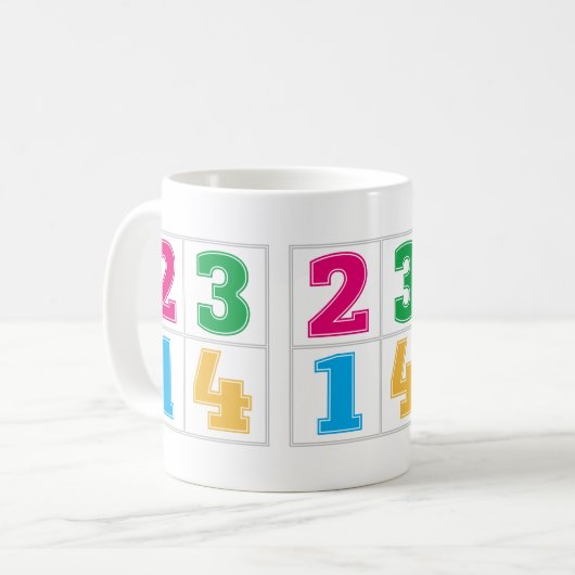 Mug Série numérique 1234 (Devant gauche)
