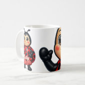 Mug Série Rouge à Lèvres Coccinelle (Devant gauche)