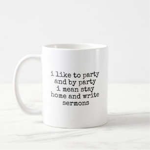 Mug Sermon Reste À La Maison Drôle Pasteur Prédicateur