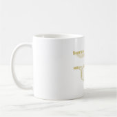 Mug Serotonin Hormone Formule chimique structurelle or (Gauche)