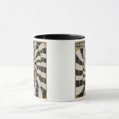 Mug Serpent Abstrait rayé amusant dans les tons neutre (Centre)