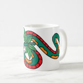 Mug Serpent enveloppé autour d'un tatouage rose rouge (Devant droit)