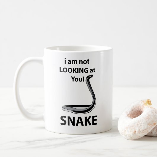 Mug Serpent Je Ne Vous Regarde Pas Serpent Drôle (Avec donut)
