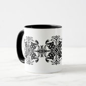 Mug Serpent tribal noir et blanc Mandala (Devant gauche)