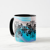 Mug Serpent tribal noir et blanc Mandala (Devant gauche)