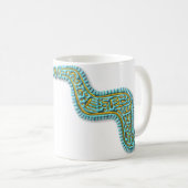 Mug Serpent-turquoise et or maya (Devant droit)
