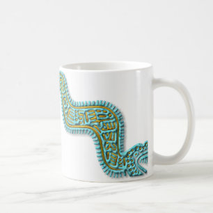 Mug Serpent-turquoise et or maya