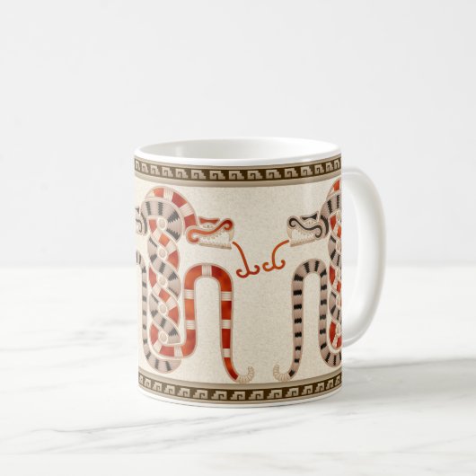 Mug Serpents enlacés maya (Devant droit)