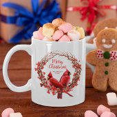 Mug Serre de Noël Festive Cardinal Rouge Script