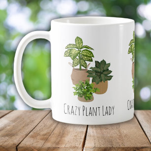 Mug Serre de plantes vertes Crazy Plant Lady Botanique