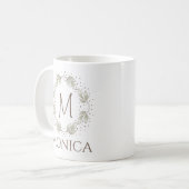 Mug Serre Feuilleté Avec Monogramme Et Nom (Devant gauche)