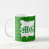 Mug Serre Holly avec Monogramme, Vert foncé (Gauche)
