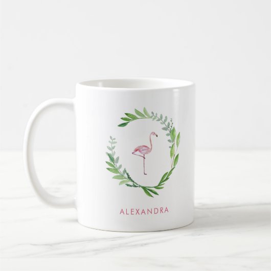 Mug Serre verte | Flamant rose rose (Gauche)
