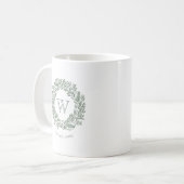 Mug Serre verte Preppy Monogram Sage (Devant gauche)