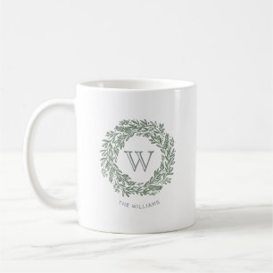 Mug Serre verte Preppy Monogram Sage