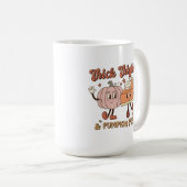 Mug Serres et Citrouilles tartes amusant Retro Thanksg (Devant droit)
