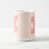 Mug Serrure du Sud : Bénissez votre coeur (rose et ora (Centre)