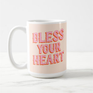 Mug Serrure du Sud : Bénissez votre coeur (rose et ora