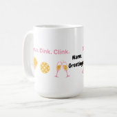 Mug Serve Dink Clink Funny Pickleball Wine Social Club (Devant gauche)