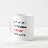 Mug serveur, génial (Devant gauche)