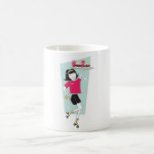 Mug Serveuse en patins à roulettes (Centre)