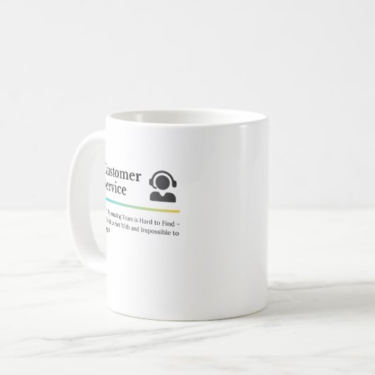 Mug Service à la clientèle - volume (Devant gauche)