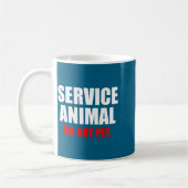 Mug Service Animal Do Not Pet Funny Animal Lover (Gauche)