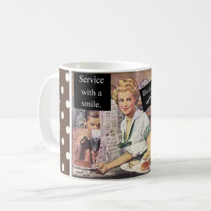 Mug Service Avec Un Sourire Vintage Retro Diner