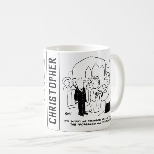 Mug Service de l'église mariage Vicar ne peut pas frot (Devant droit)