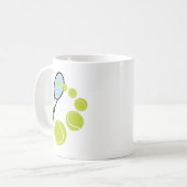 Mug SERVICE de TRANCHE de FAN de tennis (Devant gauche)