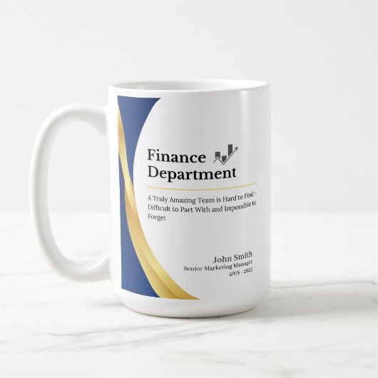 Mug Service des finances personnalisé (Gauche)