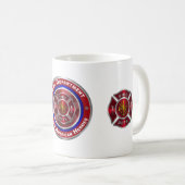 Mug Service d'incendie commémoratif spécialement conçu (Devant droit)