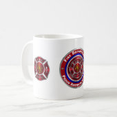 Mug Service d'incendie commémoratif spécialement conçu (Devant gauche)