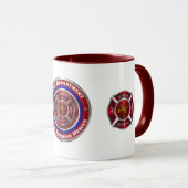Mug Service d'incendie commémoratif spécialement conçu (Devant droit)