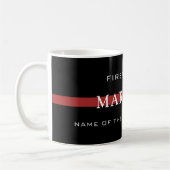 Mug Service d'incendie de la ligne rouge mince (Gauche)