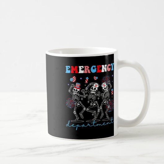 Mug Service d'urgence Skeleton Danser Er Nurse 4e (Droite)