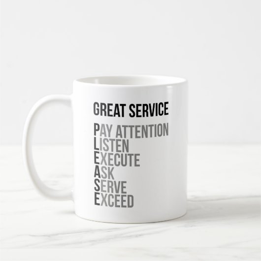 Mug Service excellent S'il vous plaît (Gauche)