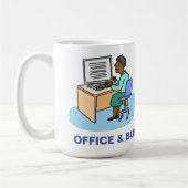 Mug Services de bureau et d'affaires avec Black Female (Gauche)