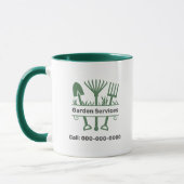 Mug Services de jardin - Outils Monogramme (Gauche)