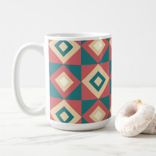 Mug Serviette de cuisine à motif diamant géométrique b