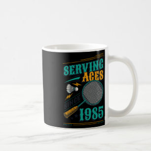 Mug Serving Aces depuis 1985 Badminton Lover 40th Birt