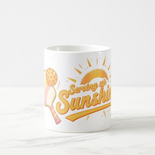 Mug Serving Up Sunshine - Sunny Pastel Pickleball Life (Centre)