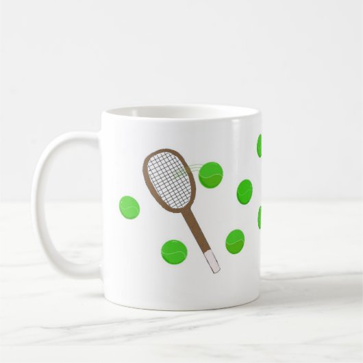 Mug Servir des balles de tennis (Gauche)
