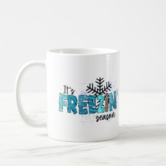 Mug Ses flocons de neige glacée Fêtes d'hiver (Gauche)