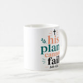 Mug Ses plans ne peuvent échouer, basé sur les écritur (Devant droit)