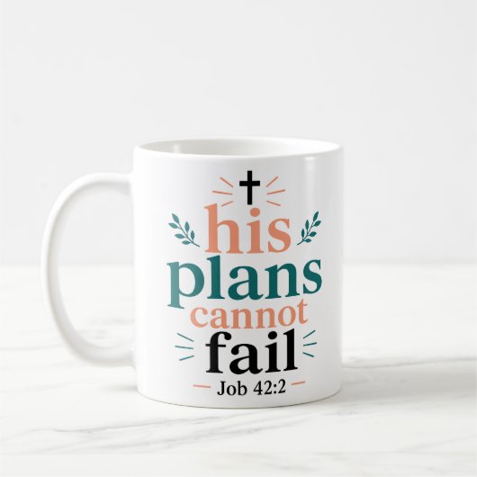 Mug Ses plans ne peuvent échouer, basé sur les écritur (Gauche)