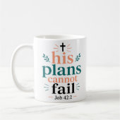 Mug Ses plans ne peuvent pas échouer Déclaration dévot (Gauche)