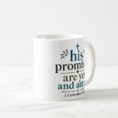 Mug Ses promesses sont oui et amen Écriture chrétienne (Devant droit)