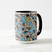 Mug Sésame Sésame | Cookie Monster Doodle Motif (Devant droit)